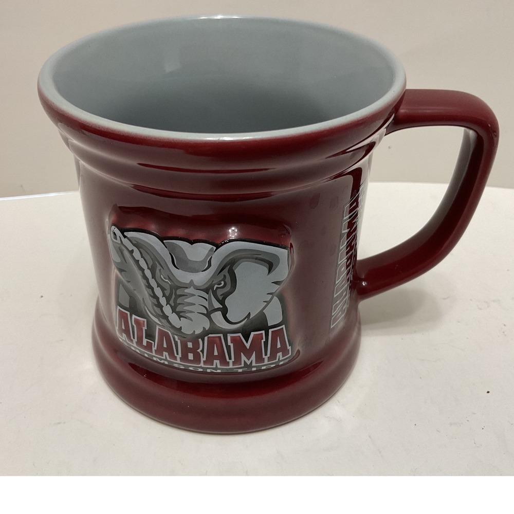 Alabama Crimson Tide Mug The Encore Group Crimson Red 3D Elephant Logo Cup
